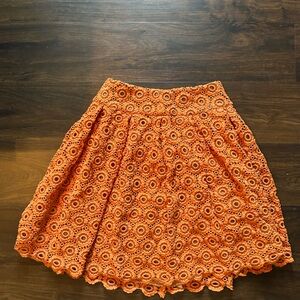 Moulinette Soeurs Orange Lace Skirt